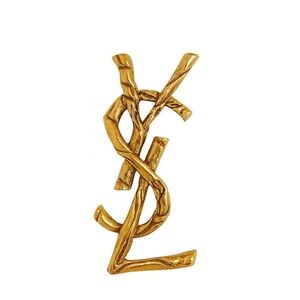 Gold Logo Pin Brooch